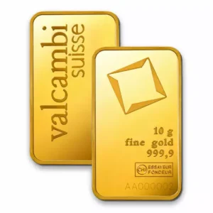 10g Valcambi Minted Gold Bar
