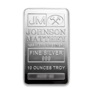 10oz Johnson Matthey Silver Bar