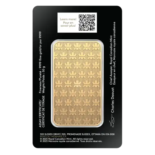 50g RCM Gold Bar