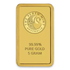 5g Australian Perth Mint gold bar - minted